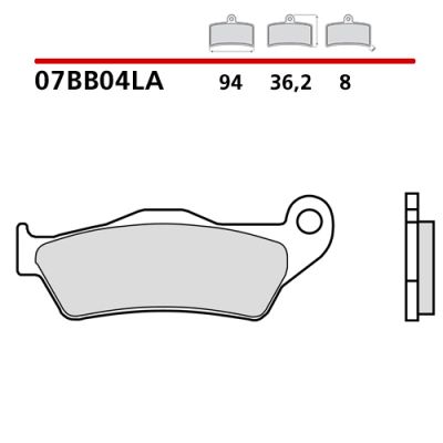 BREMBO 07BB04LA Coppia Pastiglie Freno Anteriore sinterizzate LA