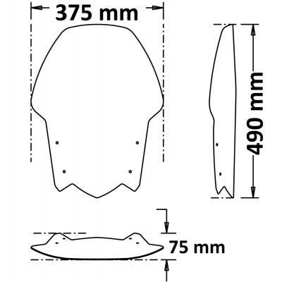 ISOTTA parabrezza Altissima Protezione Trasparente per YAMAHA TENERE 700 2019 / 2024