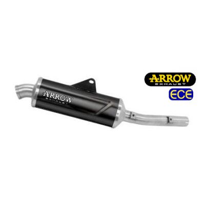ARROW Terminale Omologato Indy Race EVO in Alluminio Dark con Fondello Inox per YAMAHA TENERE 700 2019 / 2024