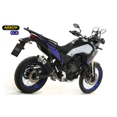 ARROW Terminale Omologato Indy Race in Alluminio Dark con Fondello Inox per YAMAHA TENERE 700 2019 / 2024