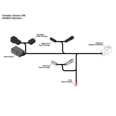 DENALI Pod fari ausiliari a LED D2 con centralina DialDim cablaggio specifico YAMAHA TENERE 700 2019 / 2024