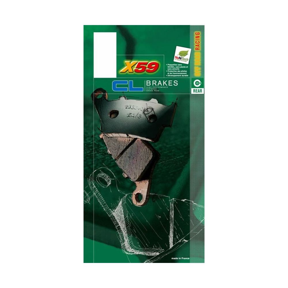 CL BRAKES 2352X59 Pastiglie Freno Posteriore Sinterizzate Off Road