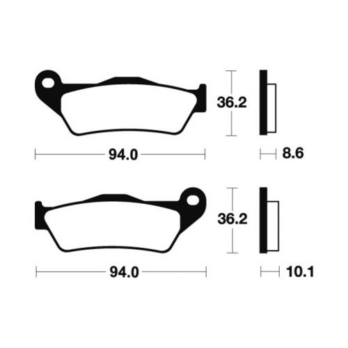 TECNIUM MR 242 coppia pastiglie freno posteriore sinterizzate