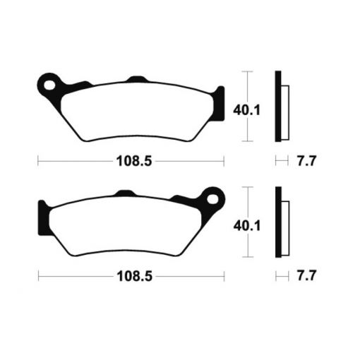 TECNIUM MR 174 coppia pastiglie freno posteriore sinterizzate