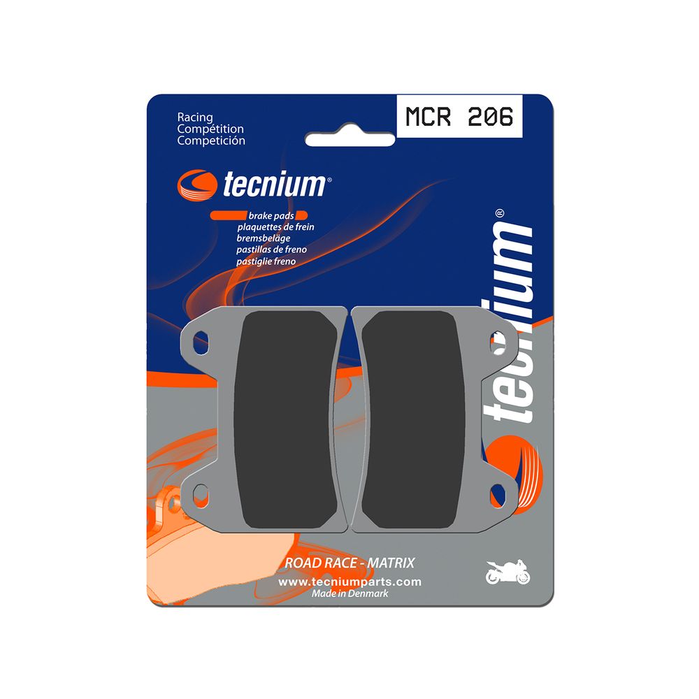 TECNIUM MCR 206 Coppia Pastiglie Freno anteriore sinterizzate Endurance