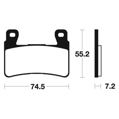 TECNIUM MCR 234 Coppia Pastiglie Freno anteriore sinterizzate Endurance