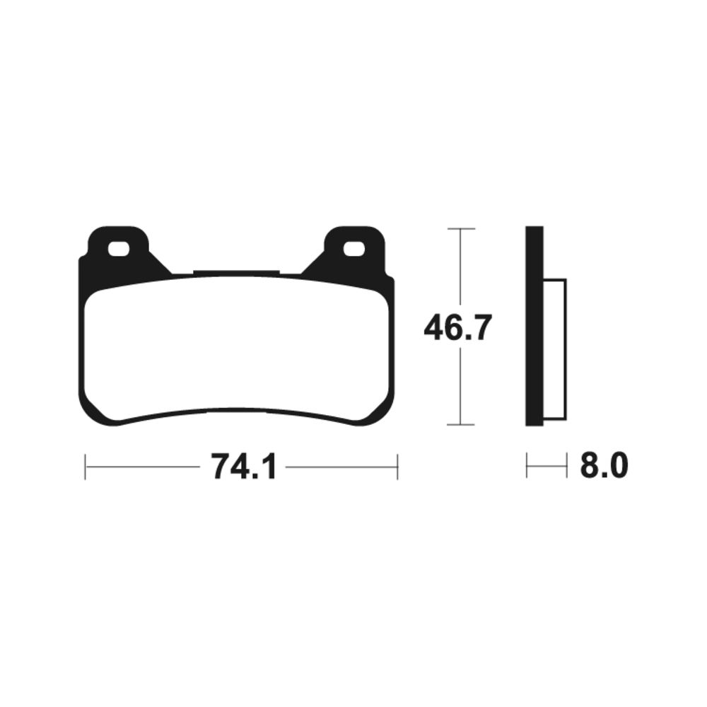 TECNIUM MTR 309 Coppia Pastiglie Freno anteriore sinterizzate Racing
