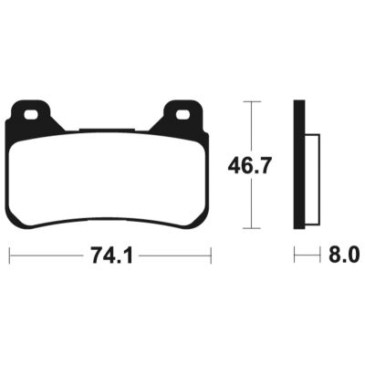 TECNIUM MCR 309 Coppia Pastiglie Freno anteriore sinterizzate Endurance