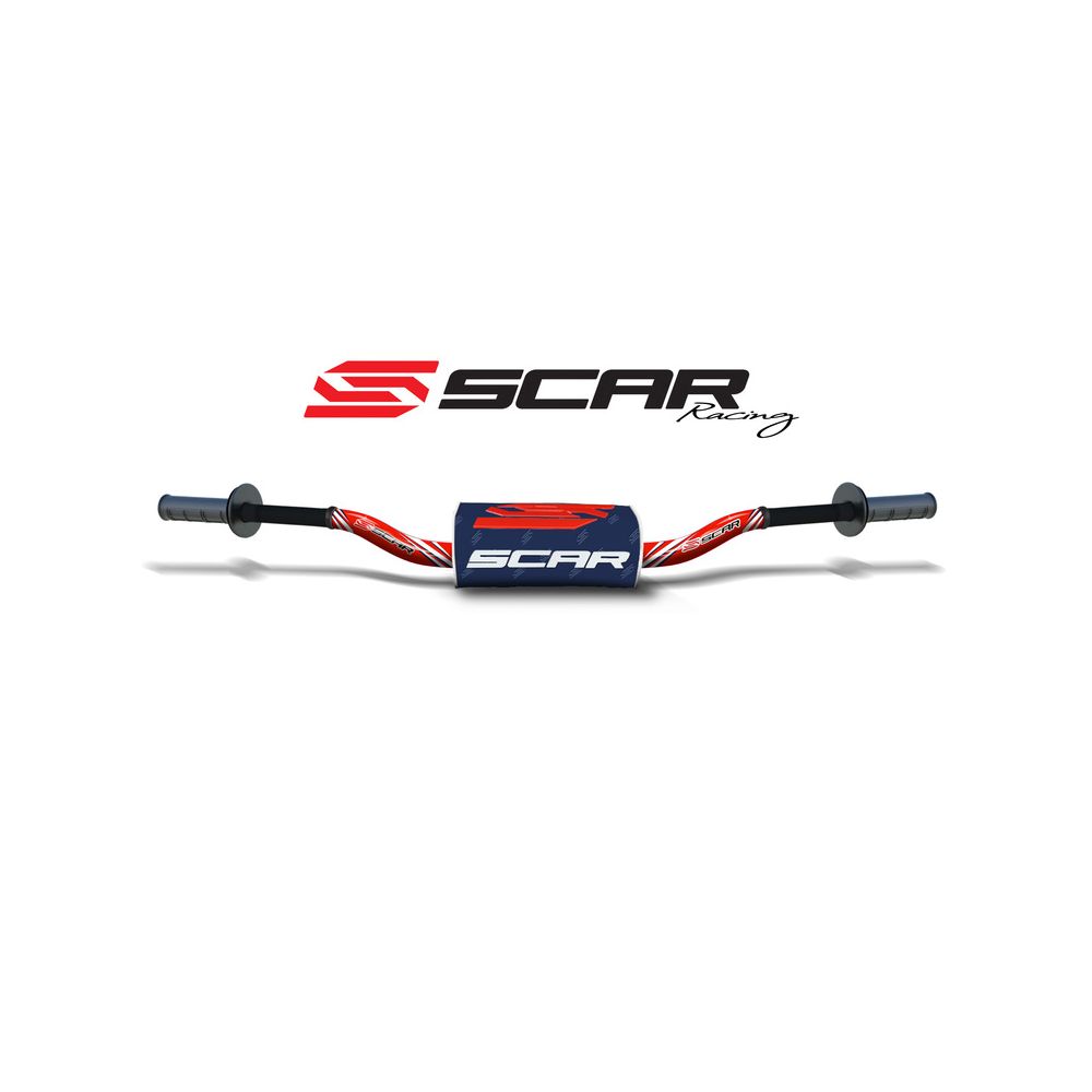 SCAR O² S9132RD-DKBL Manubrio guida alta rosso con pad 3D blu scuro