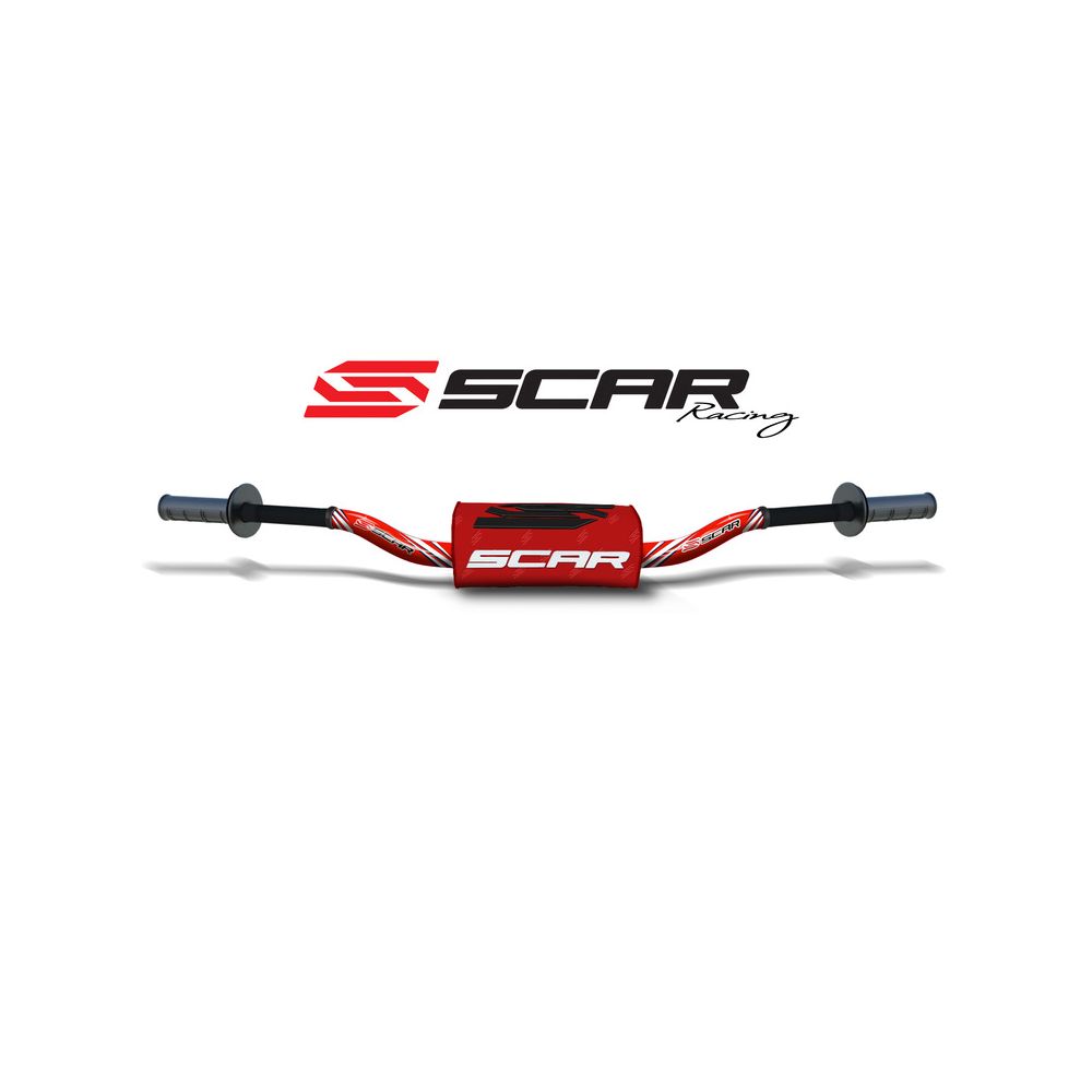 SCAR O² S9132RD-RD Manubrio guida alta rosso con pad 3D rosso