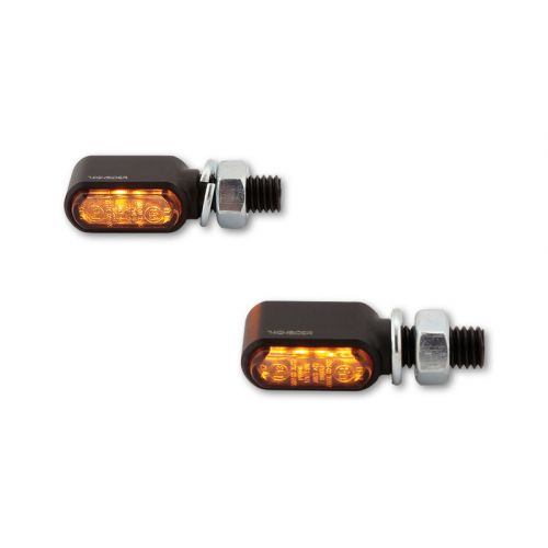 Indicatori di direzione LED CNC HIGHSIDER Little Bronx Nero omologato E