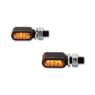 Indicatori di direzione LED CNC HIGHSIDER Little Bronx Nero omologato E