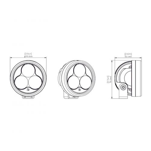 DENALI Pod luci guida a LED D3 con centralina DialDim con cablaggio specifico YAMAMA TENERE 700 2019 / 2024