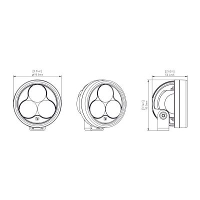 DENALI Pod luci guida a LED D3 con centralina DialDim con cablaggio specifico YAMAMA TENERE 700 2019 / 2024