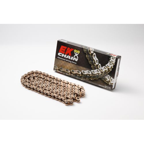 Catena EK CHAIN 525SRX2 QX-Ring passo 525 con 120 maglie oro