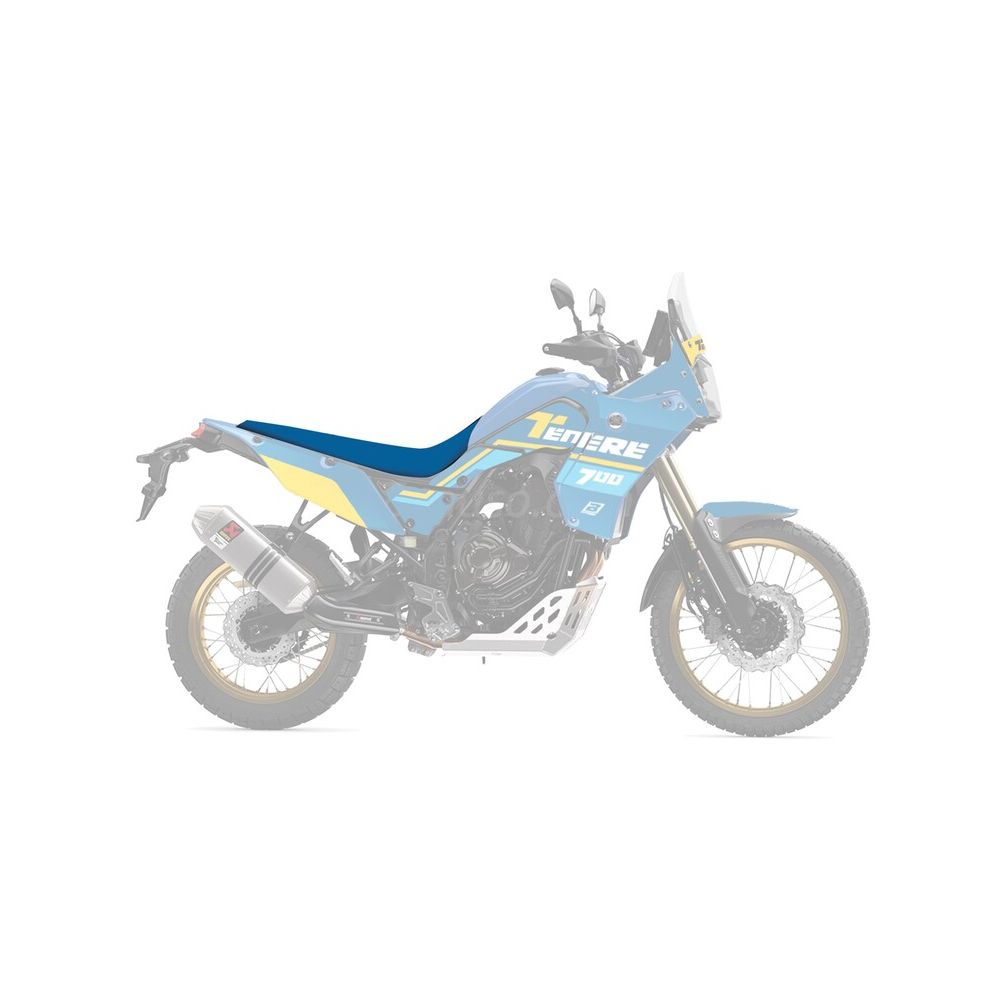 Copertina sella Blu / Nero BLACKBIRD Rally Ride in 2 pezzi pilota / passeggero per YAMAHA TENERE 700 2020 / 2023