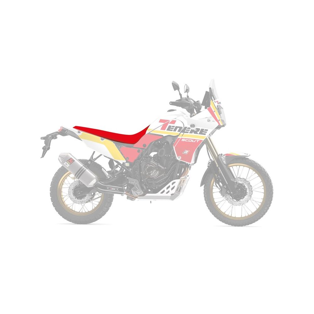 Copertina sella Rosso / Nero BLACKBIRD Rally Ride in 2 pezzi pilota / passeggero per YAMAHA TENERE 700 2020 / 2023