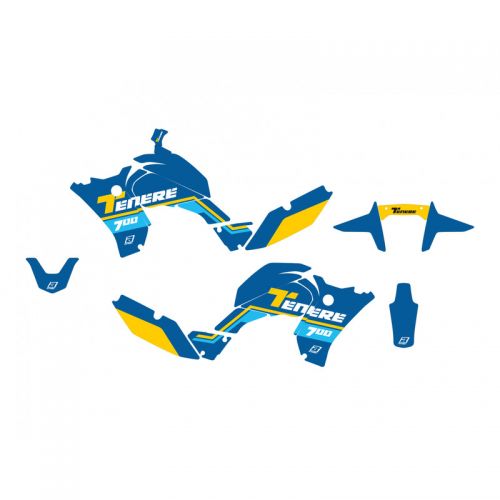 Kit completo adesivi BLACKBIRD Rally Ride Blu per YAMAHA TENERE 700 2020 / 2023