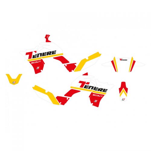 Kit completo adesivi BLACKBIRD Rally Ride Rosso per YAMAHA TENERE 700 2020 / 2023