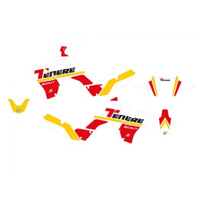 Kit completo adesivi BLACKBIRD Rally Ride Rosso per YAMAHA TENERE 700 2020 / 2023