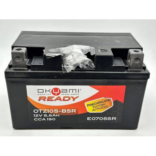 Batteria OKYAMI READY OTZ10S-BSR Precaricata Sigillata (YTZ10S) 12 Volt 8,6 Ampere