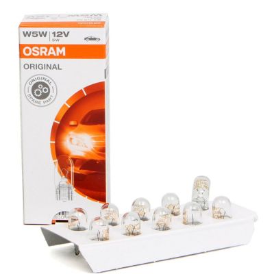 OSRAM 2825 W5W Lampade ausiliarie 5 Watt 12 Volt W2.1x9.5d T10 - 10 Pezzi