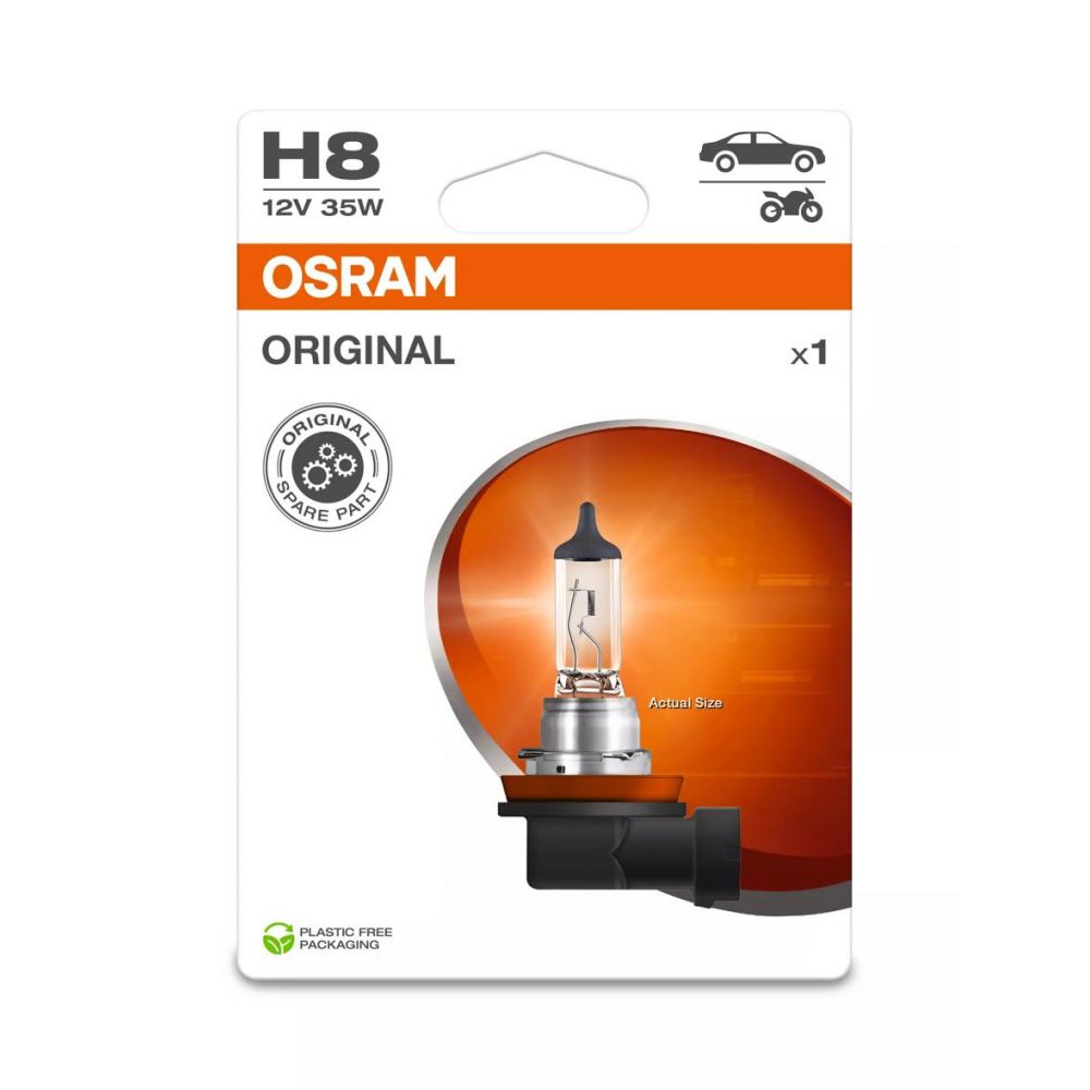 OSRAM 64212 Lampada alogena H8 ORIGINAL LINE 12 Volt 35 Watt PGJ19-1