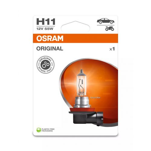 OSRAM 64211 Lampada alogena H11 ORIGINAL LINE 12 Volt 55 Watt PGJ19-2