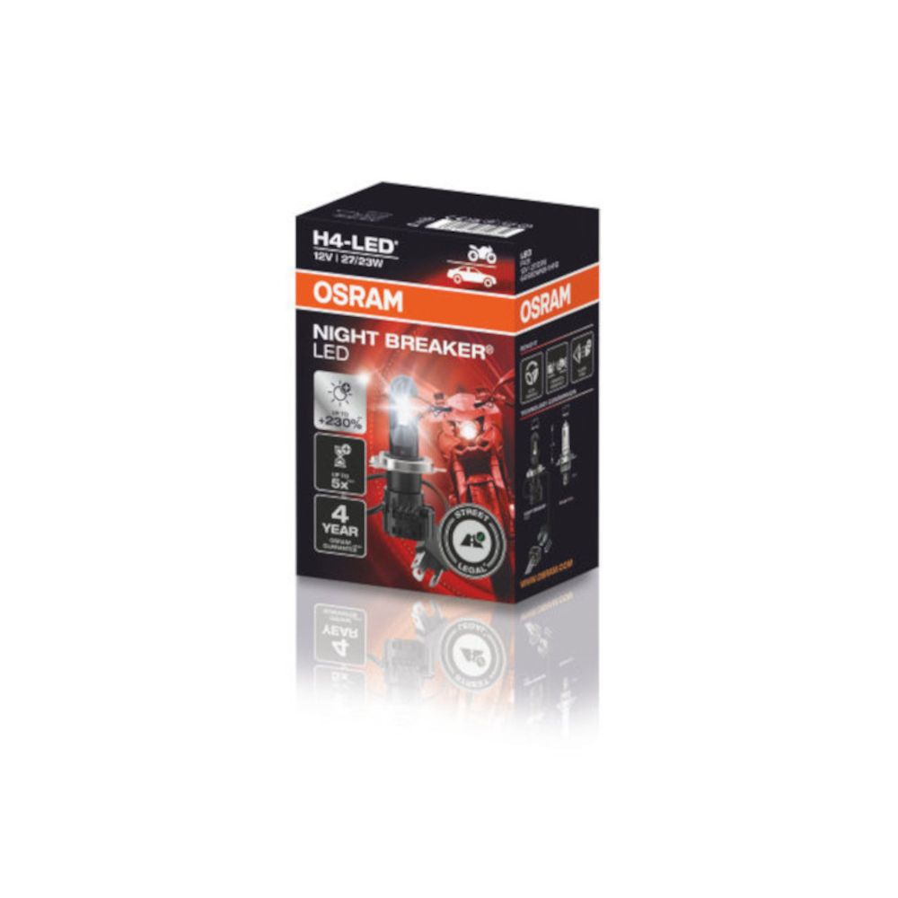OSRAM 64193DWNB Lampada Led H4 NIGHT BREAKER H4-LED 12 Volt P43t