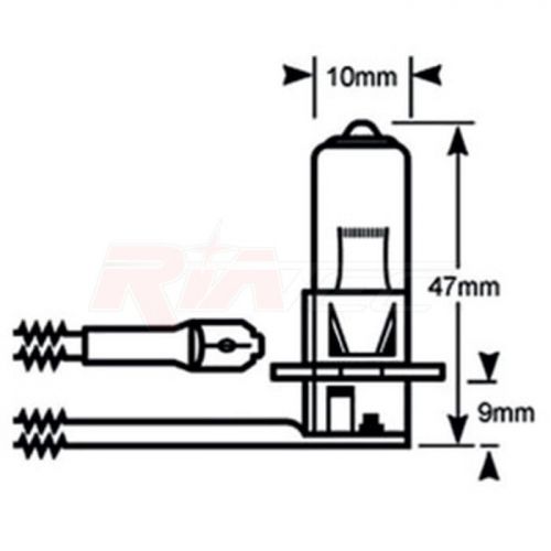 RIATEC Lampada alogena H3 12 Volt 55 Watt PK22s