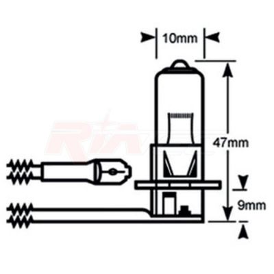 RIATEC Lampada alogena H3 12 Volt 55 Watt PK22s