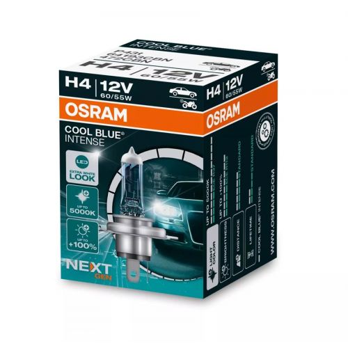 OSRAM 64193CBN Lampada alogena H4 COOL BLUE INTENSE 12 Volt 60/55 Watt P43t
