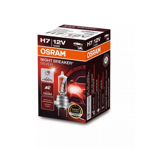 OSRAM 64210NBS Lampada alogena H7 NIGHT BREAKER SILVER 12 Volt 55 Watt PX26d