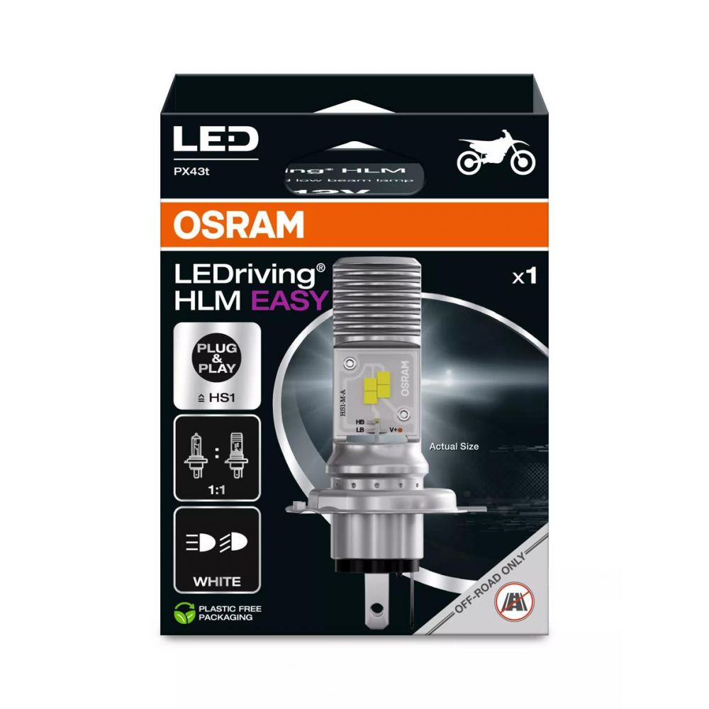 OSRAM 64185DWESY Lampada a Led HS1 LEDriving HLM EASY 12 Volt 6000K PX43t