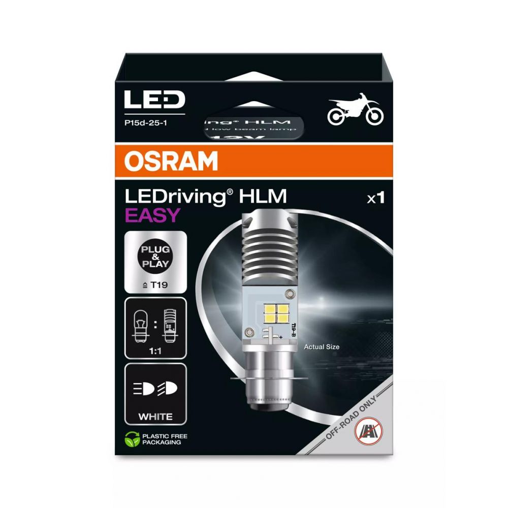 OSRAM 7335DWESY Lampada a Led T19 LEDriving HLM EASY 12 Volt 6000k P15d