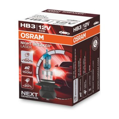 OSRAM 9005NL Lampada alogena HB3 NIGHT BREAKER LASER 12 Volt 60 Watt P20d