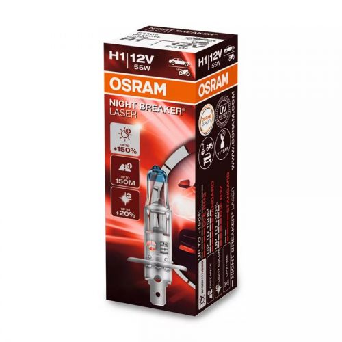 OSRAM 64150NL Lampada alogena H1 NIGHT BREAKER LASER 12 Volt 55 Watt P14.5s