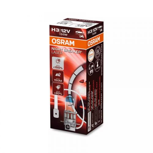 OSRAM 64151NL Lampada alogena H3 NIGHT BREAKER LASER 12 Volt 55 Watt PK22s