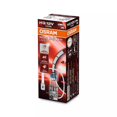 OSRAM 64151NL Lampada alogena H3 NIGHT BREAKER LASER 12 Volt 55 Watt PK22s