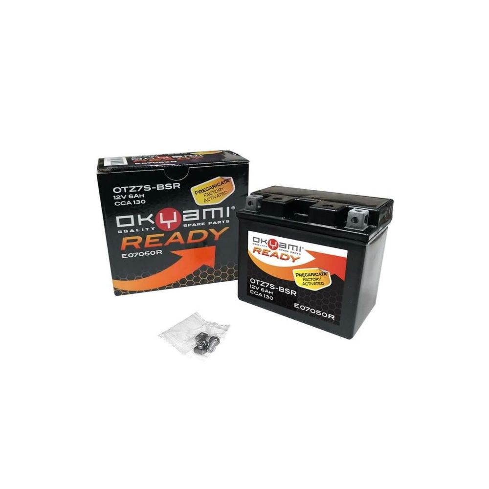 BATTERIA OKYAMI READY OTZ7S-BSR precaricata sigillata 12 Volt 6 Ampere