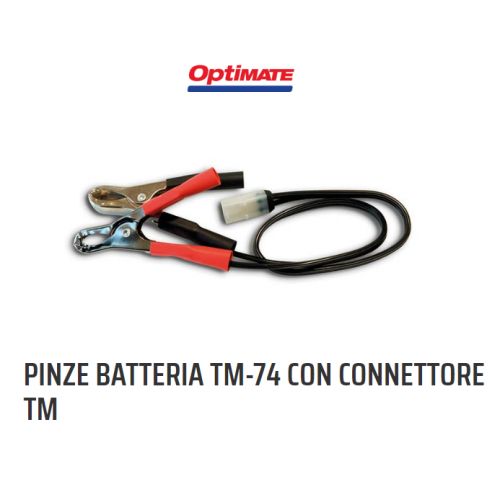 OptiMate Pinze carica batteria TM-74 con connettore TM