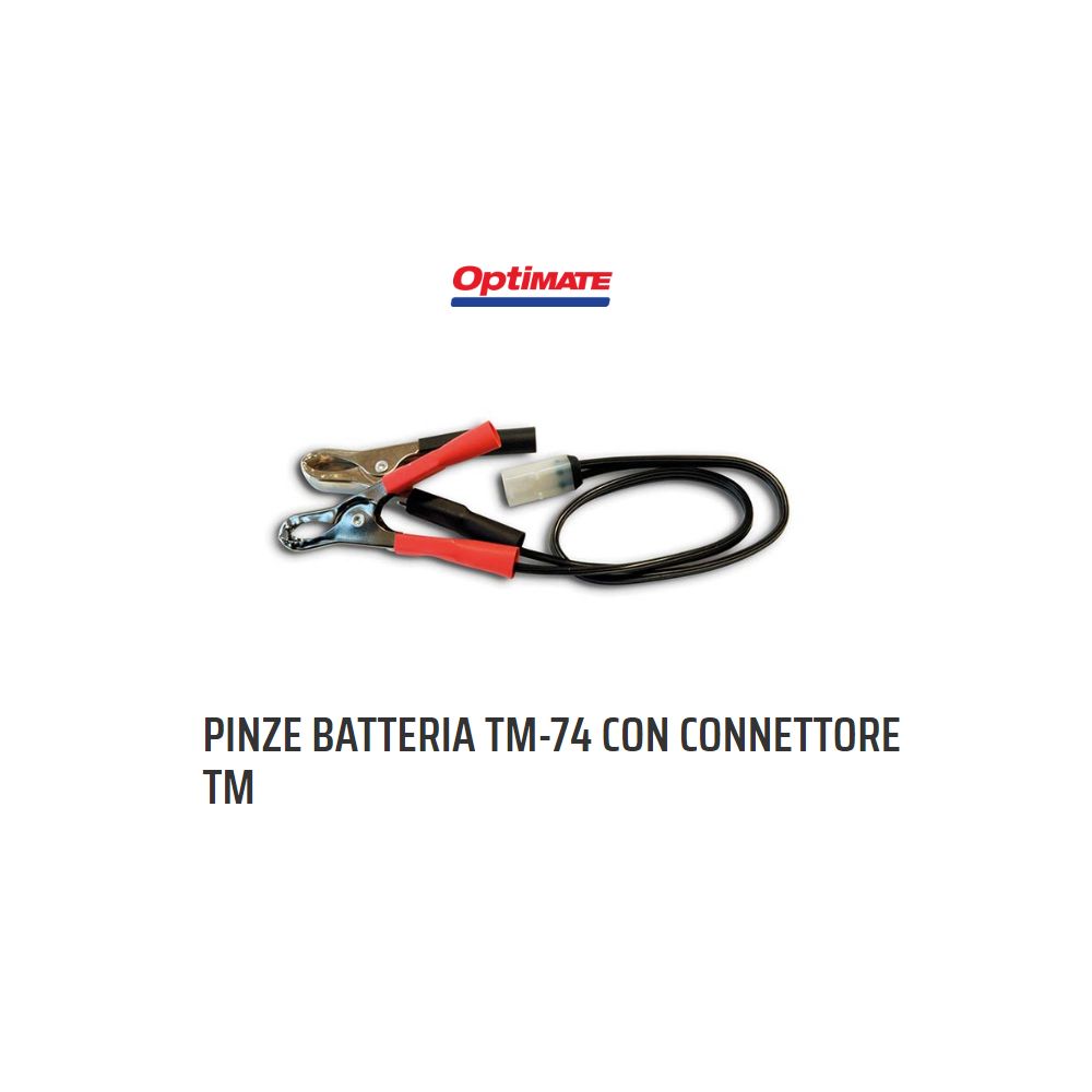 OptiMate Pinze carica batteria TM-74 con connettore TM