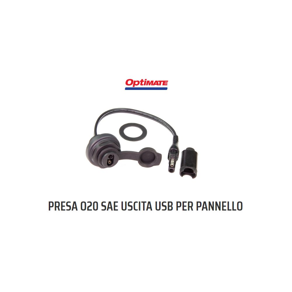 OptiMate O-20 Presa SAE resistente alle intemperie montaggio su pannello frontale OptiMate O-20 Presa SAE resistente alle intemperie montaggio su pannello frontale