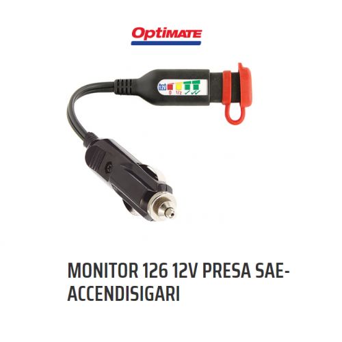 OptiMATE O-126 Stato batteria/monitoraggio carica per batterie piombo-acido da 12 Volt con spina AUTO.
