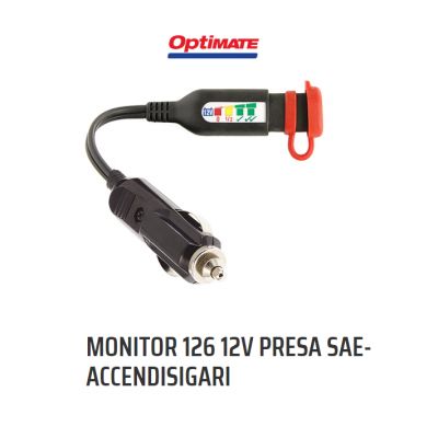 OptiMATE O-126 Stato batteria/monitoraggio carica per batterie piombo-acido da 12 Volt con spina AUTO.