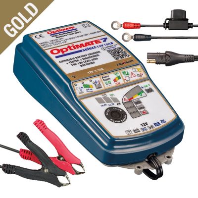 OptiMate 7 Select Caricabatteria e mantenitore di carica a 9 fasi da 12 Volt 10 Ampere per batterie sigillate