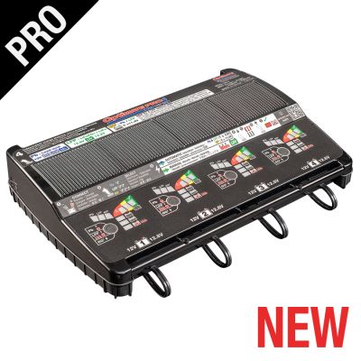 OptiMate PRO-4 DUO Caricabatteria diagnostico automatico 12 Volt 5 Ampere per 4 batterie piombo / litio