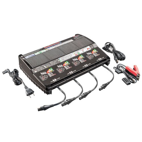 OptiMate PRO-4 DUO Caricabatteria diagnostico automatico 12 Volt 5 Ampere per 4 batterie piombo / litio