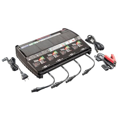 OptiMate PRO-4 DUO Caricabatteria diagnostico automatico 12 Volt 5 Ampere per 4 batterie piombo / litio