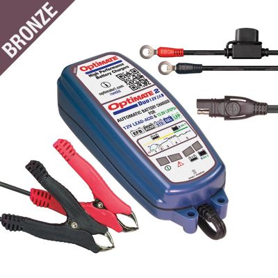OptiMate 2 DUO Caricabatteria e mantenitore di carica a 5 fasi da 12 / 12.8 Volt 2 Ampere per batterie piombo / litio
